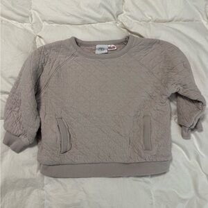Zara Quilted Beige Sweatshirt